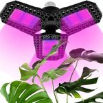 108LED-es háromágú kihajtható növénynevelő lámpa, E27, LED UV fény fotó