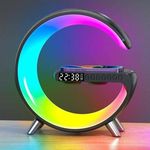 Intelligens asztali RGBW lámpa, hangszóró, 15W gyorstöltő, ébresztőóra fotó