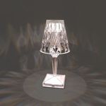 Klasszikus kristály vezeték nélküli fényerőszabályzós asztali lámpa fotó