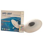 E27 RGB Bluetooth UFO lámpa hangszóróval + távirányítóval - 48W fotó