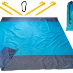 XXL összehajtható, vízálló strandszőnyeg, piknik takaró karabineres hordtáskával - 210 x 200 cm fotó