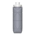 Összecsukható szilikon vizes palack, 600 ml - szürke - MS-743 fotó