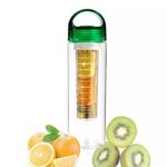 Gyümölcstartós kulacs, limonádé készítő palack (zöld) fotó