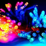 Multicolor 100 LED elemes fényfűzér időzítővel kül/beltéri használatra fotó