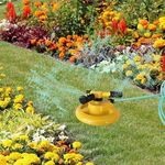Forgókaros kerti vízpermetező, öntöző, esőztető - sárga fotó