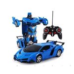 Transformer átváltozó autó robot játék távirányítóval, kék fotó