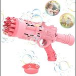 Buborékfújó pisztoly 24 lyukú, rózsaszín - MS-927 fotó