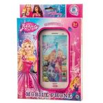 Barbis telefon, nyakba akasztható játéktelefon, zenélő, rózsaszín fotó