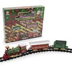Karácsonyi vonat szett gyerekeknek, mozdonnyal és 2 db vagonnal fotó