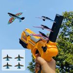 Repcsi katapult, repülőgép kilövő játék pisztoly sárga fotó