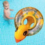 Felfújható beülős gyerek úszógumi, kacsa csillámokkal fotó
