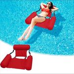 Nagyméretű, felfújható úszófotel, medence fotel - piros fotó