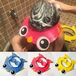 Hajmosó sapka gyerekeknek, Állítható méretű biztonságos fürdőszobai szemvédő piros fotó
