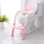 WC szűkítő létrával - rózsaszín fotó