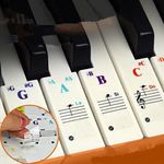 Átlátszó színes zongorabillentyűzet matricák fotó