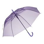 Egyedi színes, átlátszó huzatú hosszúnyelű félautomata esernyő fotó
