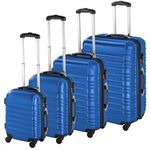 4 db-os merev falú bőrönd szett - kék fotó