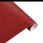 Karbon fólia, autófólia (127 x 15 cm) - piros fotó
