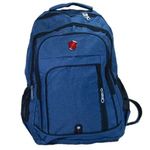 Nagyméretű hátizsák, iskolatáska, 4 cipzáras rekesz, kék fotó