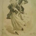 ÜDVÖZLŐLAP GYÖNYÖRŰ DOMBORMINTÁS LITOGRÁF NÉVNAPI 1901 fotó