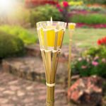 Citronella illatgyertya + fáklya - bambusz - 75 x 6, 5 cm, 2 darabos fotó