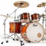 Pearl MCT924XEP/C840 Masters Maple Almond Red Stripe 4-Piece Shell Set fotó
