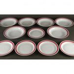 1P636 Régi Zsolnay porcelán tányérkészlet étkészlet 11 darab fotó