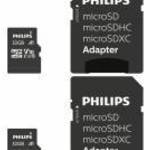 Philips PHMSDA32GUHSIU1P2 MicroSDHC, 32 GB, Class 10, UHS-I U1 memóriakártya csomag (2 db) SD adapte fotó