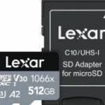Lexar Professional 1066x 512 GB MicroSDXC UHS-I Class 10 memóriakártya fotó