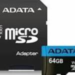ADATA microSD Premier 64GB UHS1/CL10/A1+adapter fotó