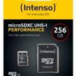 Intenso microSD 256GB UHS-I Perf CL10| Performance Class 10 fotó