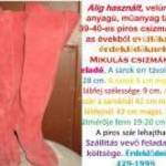 alig használt, velúrféle, piros, 39-40 méretű, magas szárú női csizma eladó Mikulás csizmának is fotó