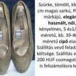 Szürke, Picardi, kb 39-40-es, női, használt cipő eladó fotó