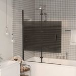 fekete ESG zuhanykabin összecsukható ajtóval 120x140 cm fotó