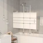 Fekete ESG zuhany-harmonikaajtó 120 x 140 cm fotó