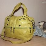 AVORIO birsalma-sárga valódi bőr, sportosan elegáns táska fotó