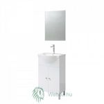 Fürdőszoba mosdó + tükör Savini Due Compact, ajtókkal, fehér, 49 x 39, 2 x 88, 5 cm fotó