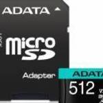 ADATA Premier Pro 512GB microSDXC/SDHC UHS-I U3 Class 10 memóriakártya fotó