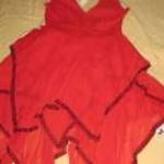 piros fekete gyöngyös nyakbakötös muszlin ruha 10-s Glam by Caprice mb: 79-98 cm h: 120 cm fotó