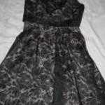 fekete csipke ruha selyem alsóruhával 12/40-s Coast h: 103 cm mb: 92 cm db 78 cm fotó