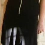 fekete ruha pánt nélküli strasszos mb: 68-104 cm fotó