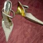 40-s arany egybetalpú csillogó cipő Caraco fotó