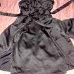 fekete szatén pánt nélküli ruha 4 merevitő h: 93 cm mb: 78 cm fotó