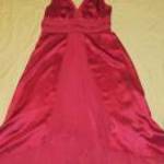 piros selyem muszlin ruha Twiggy 12/38-s h: 120 cm mb: 86-92 cm fotó