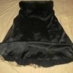 fekete selyem pántnélküli ruha K & D 16/44-s fotó