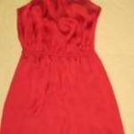 piros selyem ruha New Look 6-s gumis derék h: 84 cm mb: 84 cm fotó