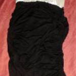 fekete fehér félvállas húzott aljú ruha Rare h. 104 cm mb: 82-100 cm 8-s fotó