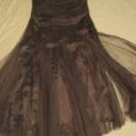 barna muszlin maxi ruha Moonson 12/40-s h: 112 cm mb: 84 cm db: 76-80 cm fotó
