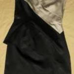 fekete drapp szatén ruha Warehouse 12/40-s h. 91 cm mb: 88-96 cm db: 72-81 cm fotó
