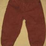 vöröses barna gumírozott aljú bársonynadrág nadrág 9-12 hó/80 cm fotó
